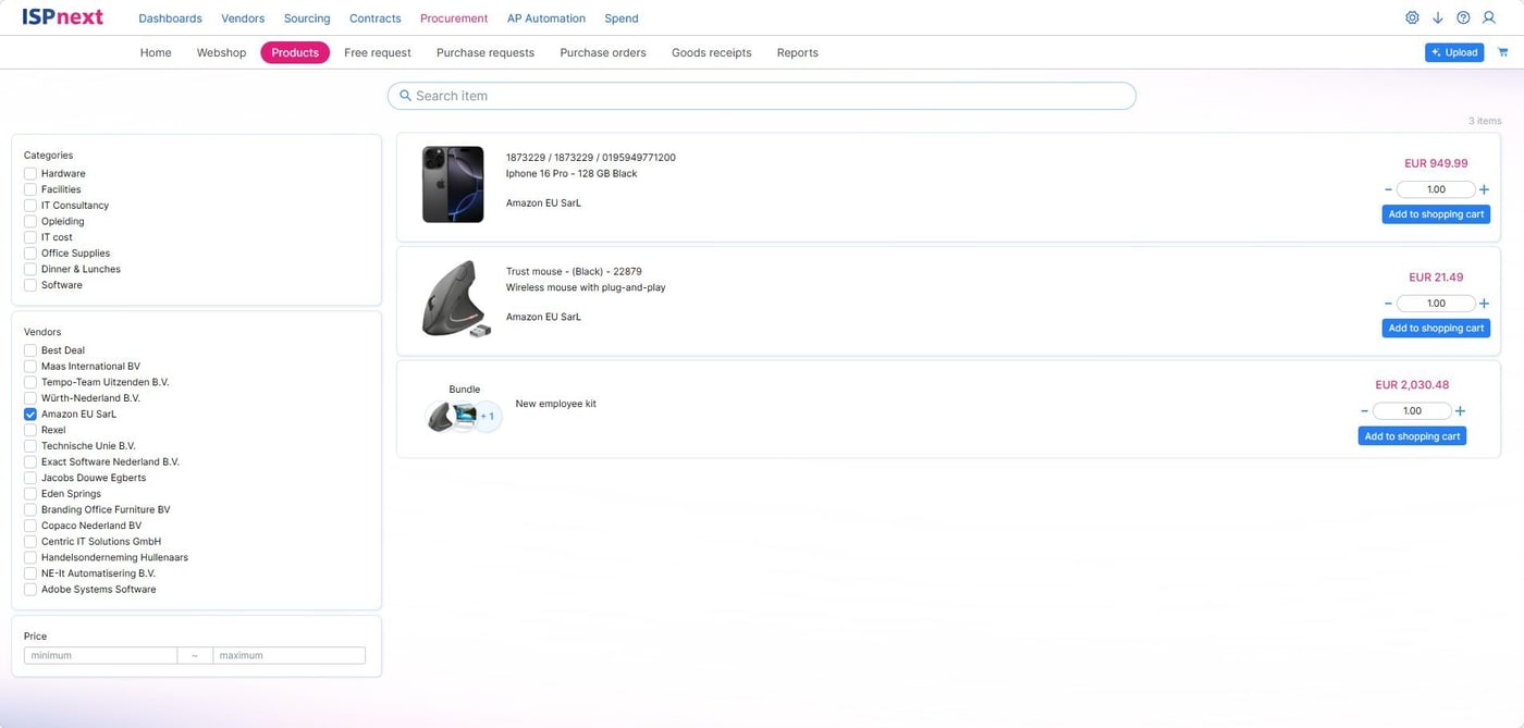 ISPnext Procurement: Einkaufssoftware einsetzen