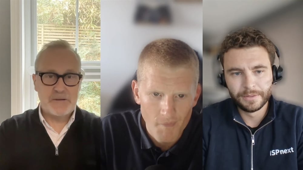 Video still of the webinar conversation between Oracle, Sarrisco and ISPnext about intelligent P2P