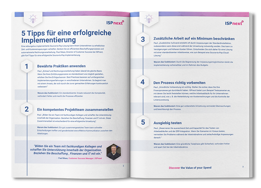 Whitepaper: 5 Tipps für eine erfolgreiche Source-to-Pay-Implementierung