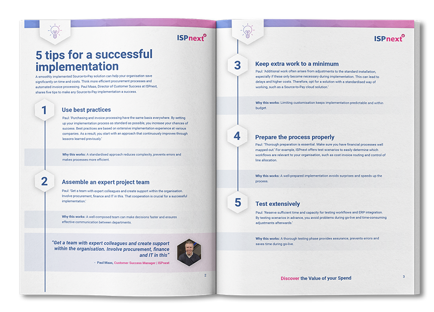 Whitepaper: 5 tips for a successful Source-to-Pay implementation