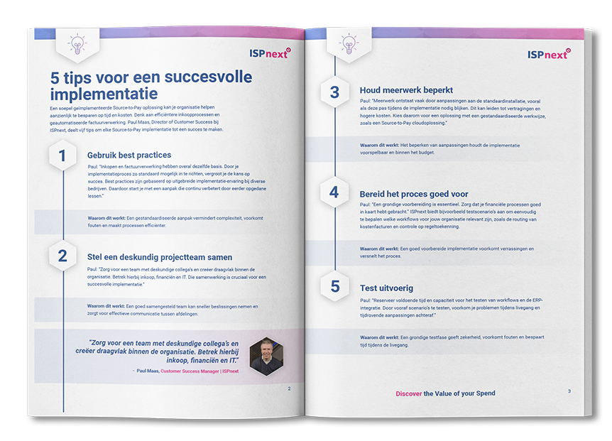 Whitepaper: 5 tips voor een succesvolle Source-to-Pay implementatie