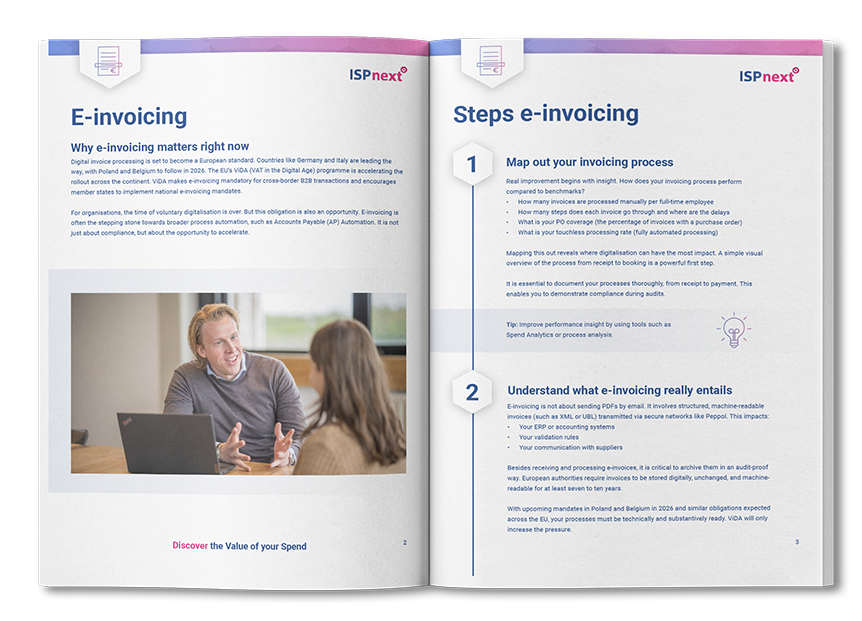 Cover of the whitepaper E-invoicing in 5 steps