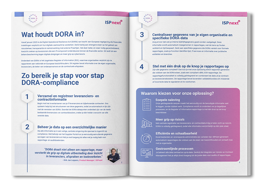 Cover van de whitepaper De 4 stappen naar DORA compliance