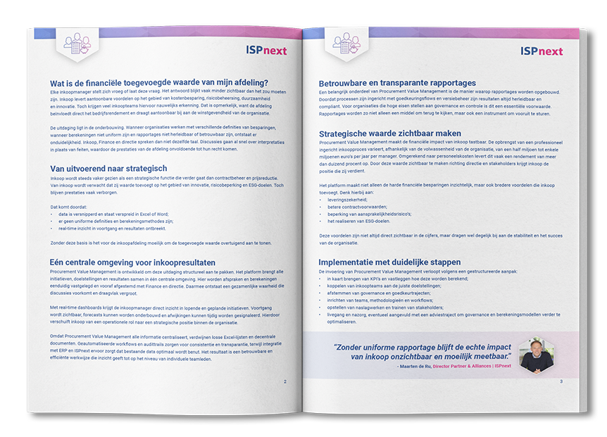 Whitepaper mockup: Procurement Value Management