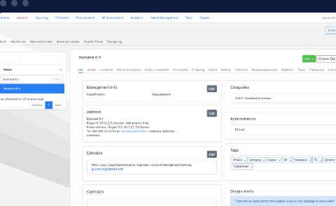 ISPnext Vendor Management: leveranciersinformatie centraliseren