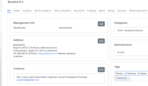 ISPnext Vendor Management: prestaties meten met Vendor Rating