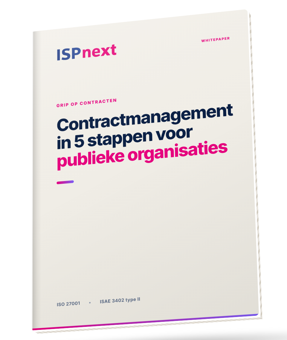 Mockup whitepaper: Contractmanagement in 5 stappen voor publieke organisaties