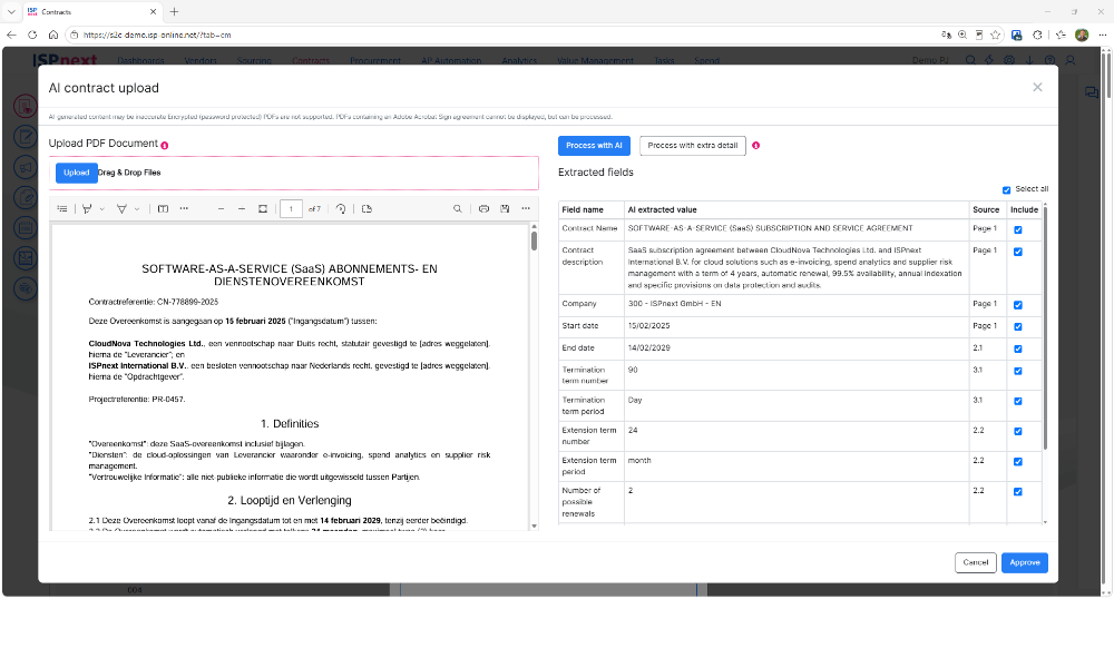 ISPnext nextAI: document intake
